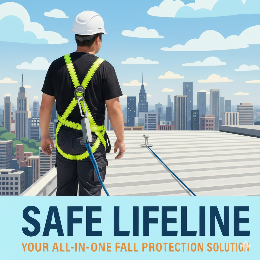 Dây cứu sinh mái nhà Horizontal Lifeline chống ngã trên cao