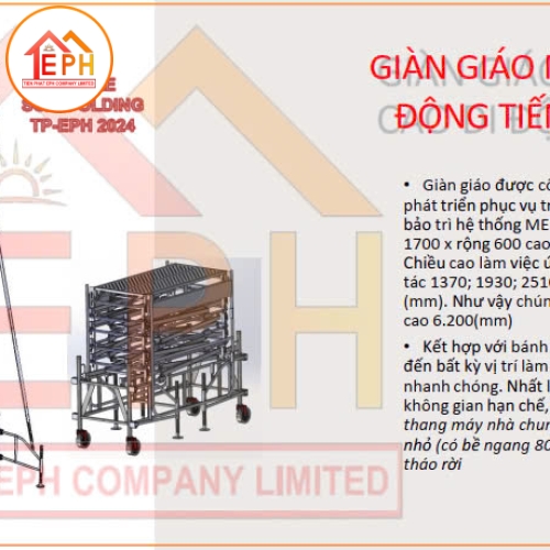 GIÀN GIÁO NÂNG CAO DI DỘNG 4M2 TIẾN PHÁT EPH